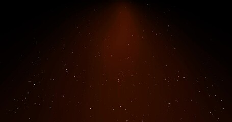 Wall Mural - rising sparkling particles in orange light. abstract animation.
