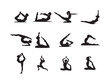 © Md.Ashadoggaman - silhouettes of yoga poses