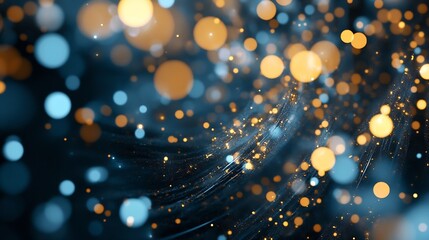 Aufkleber - Abstract bokeh background with vibrant colored lights creating a dreamy and festive atmosphere perfect for design projects : Generative AI