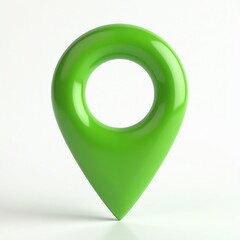 Aufkleber - Isolated green location icon on transparent background. 3d map pin symbol. Navigation marker for travel, gps, direction, position, address, or geo-tagging.
