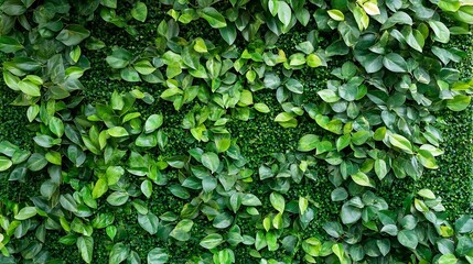 Aufkleber - Lush Green Foliage CloseUp with Vibrant Leaves Creating a Fresh and Natural Environment : Generative AI