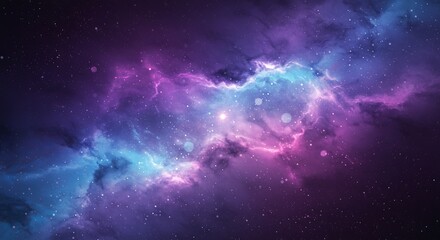 deep space background with starts and dust clouds