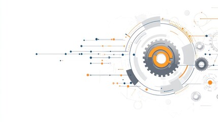 Abstract technology gear design background, ideal for website or app interface