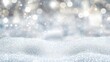 © Insight - Sparkling Snowdrifts Under Silver Bokeh Lights  Winter Magic.