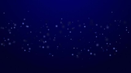 Glowing dark blue particle Bokeh dynamic flowing shapes futuristic and digital aesthetic blue particle waves digital cyber wave made of particles dots moves. big data on 4k motion gradient background