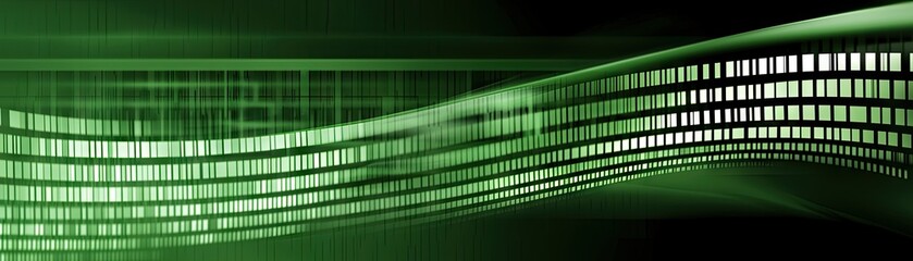 Green digital data stream, flowing, abstract background, tech website