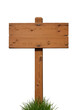 © HC Designer - wooden sign board isolated on transparent background, cut out, ai generated