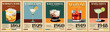 © Digital Nomad - Set of Cocktail retro posters with recipe. Classic White Russian, Negroni, Margarita cocktails digital print. Popular alcohol drinks. Vintage vector illustration, bar, pub, restaurant, kitchen decor