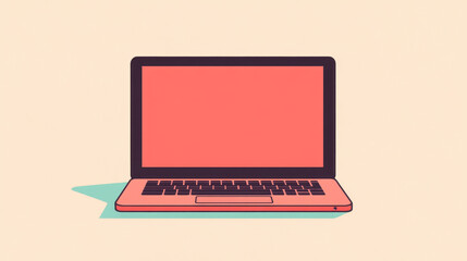 Wall Mural - isometric laptop icon illustration flat design.