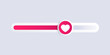 © nexusby - slider bar with like icon, design for web and apps