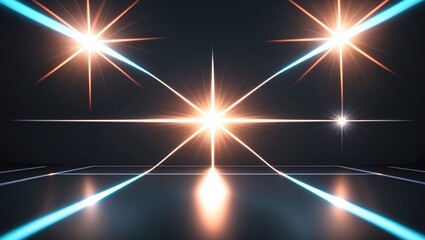 Poster - Easy to incorporate lens flare effects for overlay designs or screen blending mode to create high-quality images. Collection of abstract bursts, digital flares, iridescent glares across the backgro...