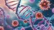 © CryptoCanvas - DNA double helix featuring unusual entities such as cancer and various genetic syndromes.