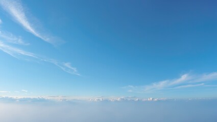 Wall Mural - clear blue sky with no clouds. sun is shining brightly
