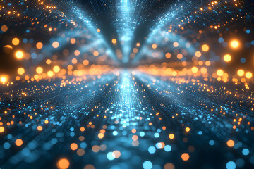 Wall Mural - a visually stunning abstract image depicting a network of light. great for digital backgrounds or te