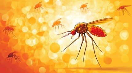 Malaria Mosquito Swarm Disease Vector Threat.