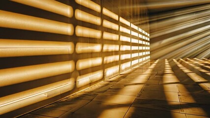 Wall Mural - light and shadow: abstract representation of light and shadow, cast through architectural elements, 