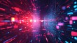 © Alfan Mask - Abstract Digital Cyberspace: Data Network Connections and Futuristic Technology