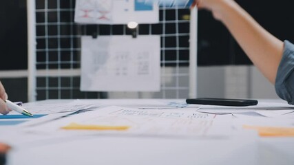 Wall Mural - website designer, creative planning phone app development template layout framework wireframe design