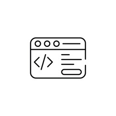 Coding icon design with white background stock illustration