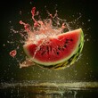 © Adib - Watermelon slice exploding in a splash (1)