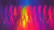 © Teerapat - Colorful Silhouettes of People Walking in Vibrant Abstract Style