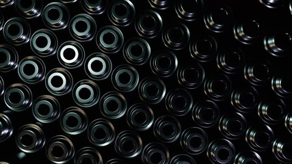 Wall Mural - abstract metallic rings 4k loop