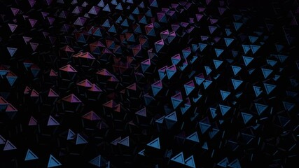 Wall Mural - Abstract Dark Triangular Geometric Pattern 4K Looping Animation