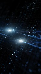 Wall Mural - loop futuristic digital technology lines and dots network vertical animation.