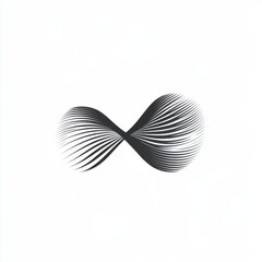 Poster - Abstract Black Lines Forming Infinity Symbol on White Background - Minimalist Art, Simple Design