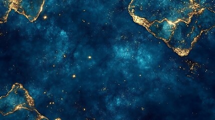 abstract blue and gold marble texture.