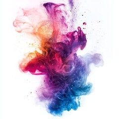 Poster - Abstract Hues: A Vibrant Fusion of Colors in Motion, a Mesmerizing Dance of Inks and Pigments, Forming a Stunning Visual Spectacle