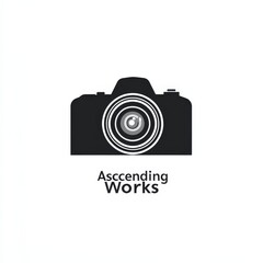 Poster - Ascending Works' logo featuring a stylized camera icon, conveying photography, creativity, and upward growth in the field.