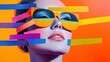 © Arti - Woman with colorful sunglasses portrait