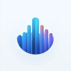 Wall Mural - abstract vibrant sound wave design with colorful bars representing music, audio, and frequency visua