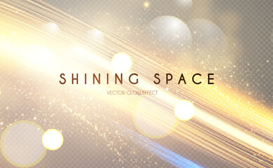 Wall Mural - Motion light and bokeh effect. Shining magic background and liquid speed light
