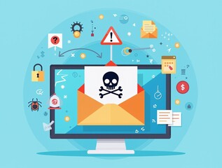 Hacker activity concept background. Flat illustration of hacker activity vector concept background for web design, People using vpn technology system to protect concept. Generative ai
