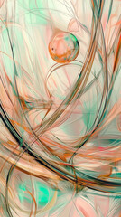 Wall Mural - Bright and airy vertical abstract background for mobile screens.