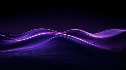 Wall Mural - purple waves on dark