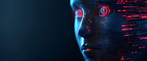 Futuristic AI Face