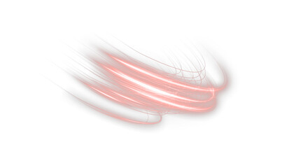 Aufkleber - dynamic red laser light effect with glowing stripes, racing curves, and futuristic speed motion. Perfect for tech designs, sport visuals, road energy, and fast neon backgrounds. Vector