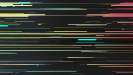 Wall Mural - abstract colorful lines digital art