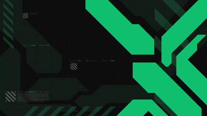 Wall Mural - abstract green and black retro futuristic and sci-fi background with cyberpunk style design