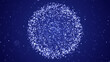 © Iryna - Abstract sphere of glowing dots. 3d ball of particles. Futuristic technology illustration. 3d rendering