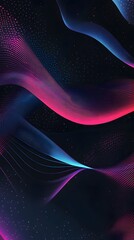 Wall Mural - 16. modern black gradient backdrop with flowing diagonal lines and a halftone gradient effect, offer