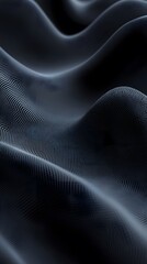 Wall Mural - 35. 3d-style dark black background with flowing diagonal lines and a seamless halftone gradient for 