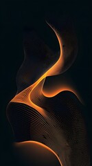 Wall Mural - 77. premium dynamic black backdrop with flowing diagonal lines and smooth gradient halftone, perfect