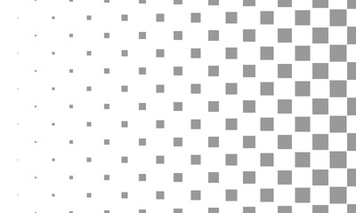 Wall Mural - horizontal halftone with grey square pattern background. vector illustration.
