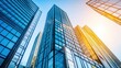 © Nongkhane - Modern office buildings in a skyscraper cluster urban environment perspective viewpoint for business growth