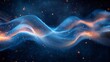 © Joachim - Flowing blue and orange waves create an abstract representation of energy in a cosmic setting