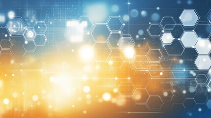 Abstract Hexagon Network: Digital Technology Background